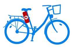 Rower elektryczny z akumulatorem za siodełkiem