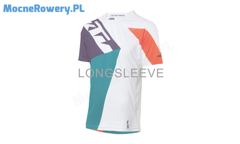 KTM Factory Enduro Shirt longsleeve white petrol orange