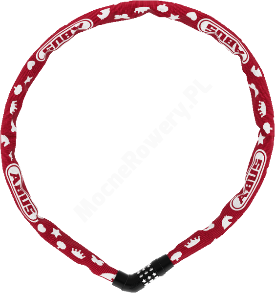 Abus Steel O Chain 4804C dla dzieci lancuch czerwony