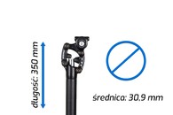 Sztyca amortyzowana SR Suntour NCX - czarna 30,9 mm x 350 mm