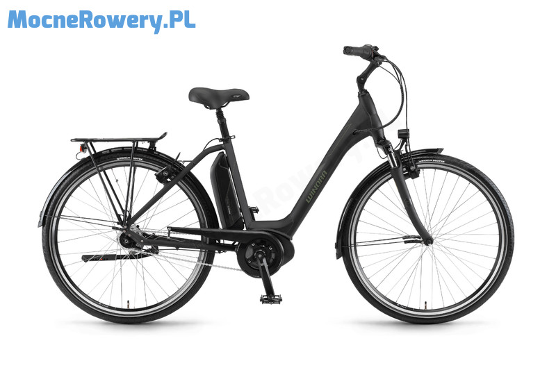 Winora Sima N7f 400 - czarny miejski rower elektryczny