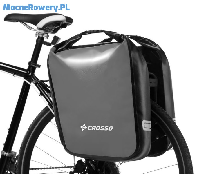 Crosso Dry Big 60L Click System sakwa rowerowa szara
