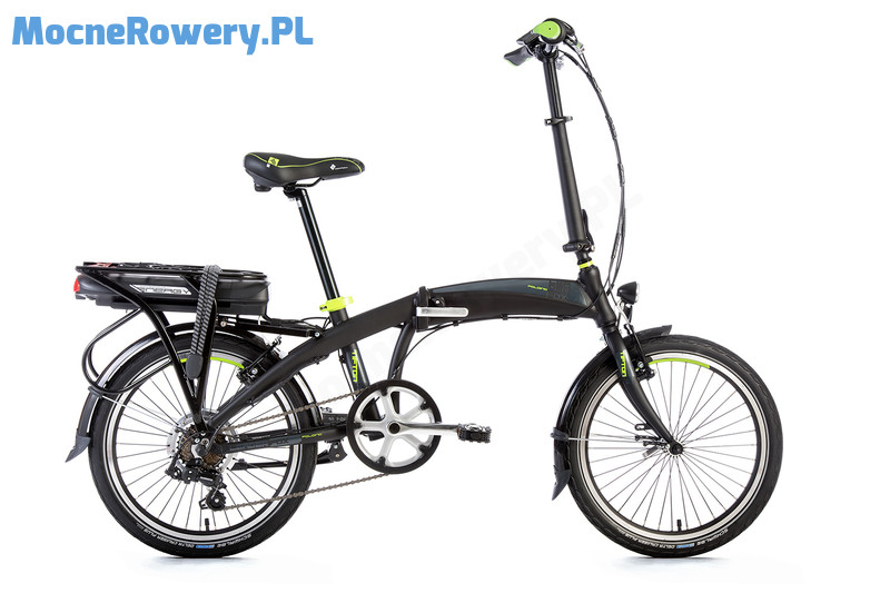 Leader Fox Tifton elektryczny rower składany zielony czarny