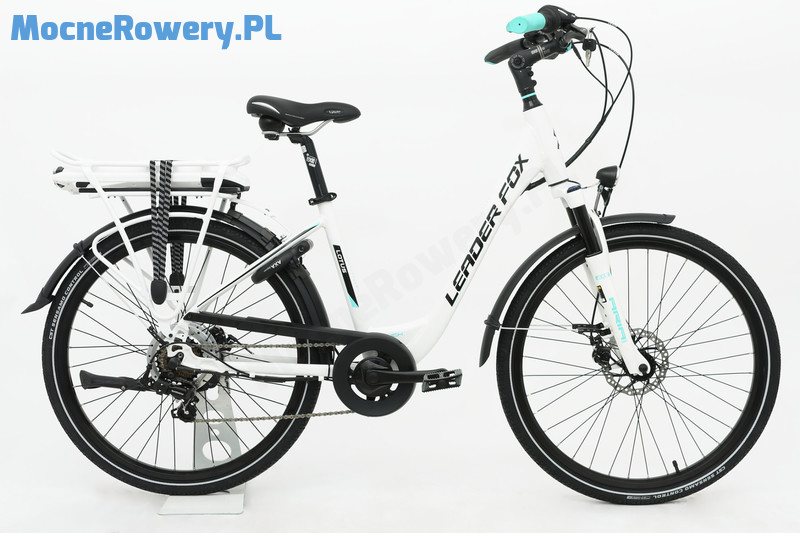 Leader Fox Lotus White miejski rower elektryczny 26 cali 1
