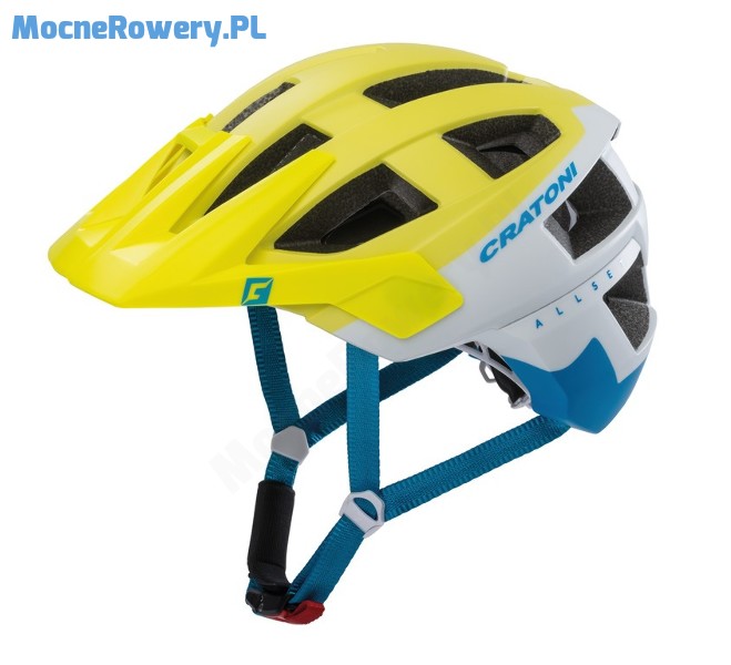 Kask Cratoni AllSet lime bia y niebieski