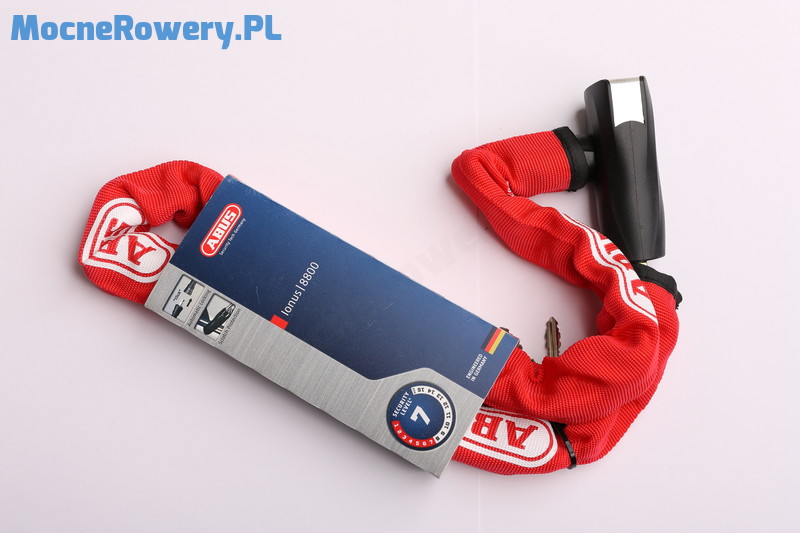 lancuch abus ionus 8800 95cm łańcuch rowerowy czerwony