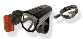 XLC CL-S17 - zestaw lampek rowerowych - ładowanie USB