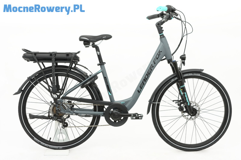 Leader Fox Lotus Grey miejski rower elektryczny 26 cali 17