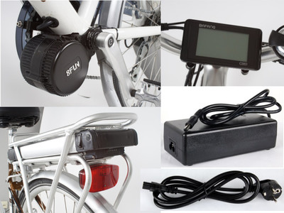 Lovelec KIT BB 350W / 10Ah - zestaw elektryczny do roweru - centralny (bagażnik)