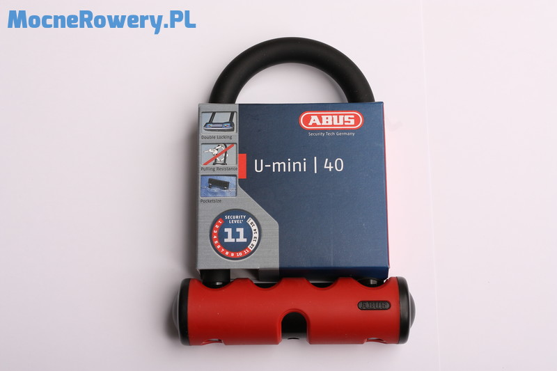 Abus U-lock U-mini 40 zabezpieczenie roweru czerwony