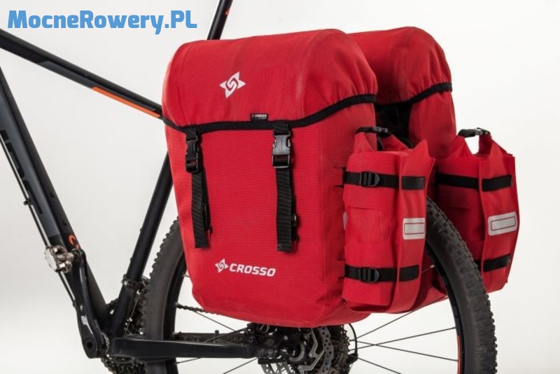 Crosso Expert 66 Click System sakwy rowerowe czerwone 2