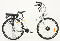 Ecobike Basic White miejski rower elektryczny z przednim silnikiem 18
