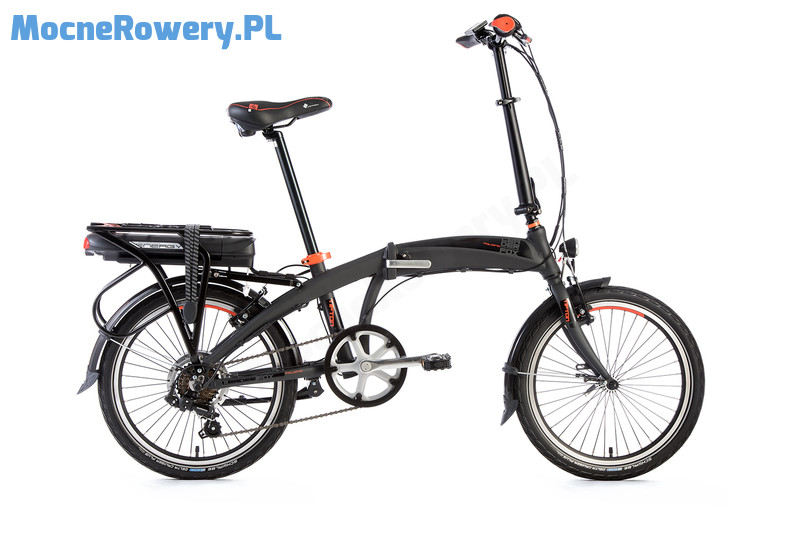 Leader Fox Tifton elektryczny rower składany pomarańczowy czarny
