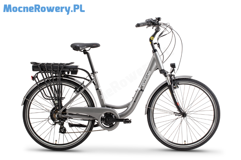 Ecobike City L Grey - miejski rower elektryczny uniwersalny 2018