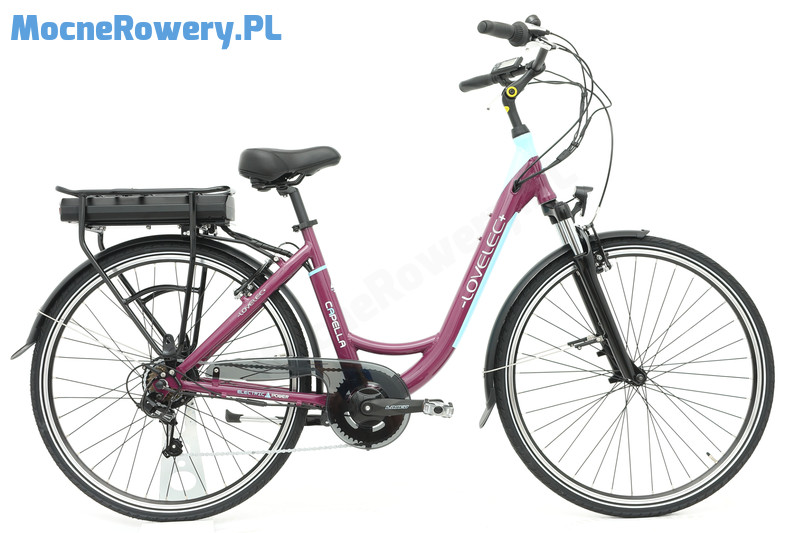 Lovelec Capella miejski rower elektryczny z baga nikiem 21