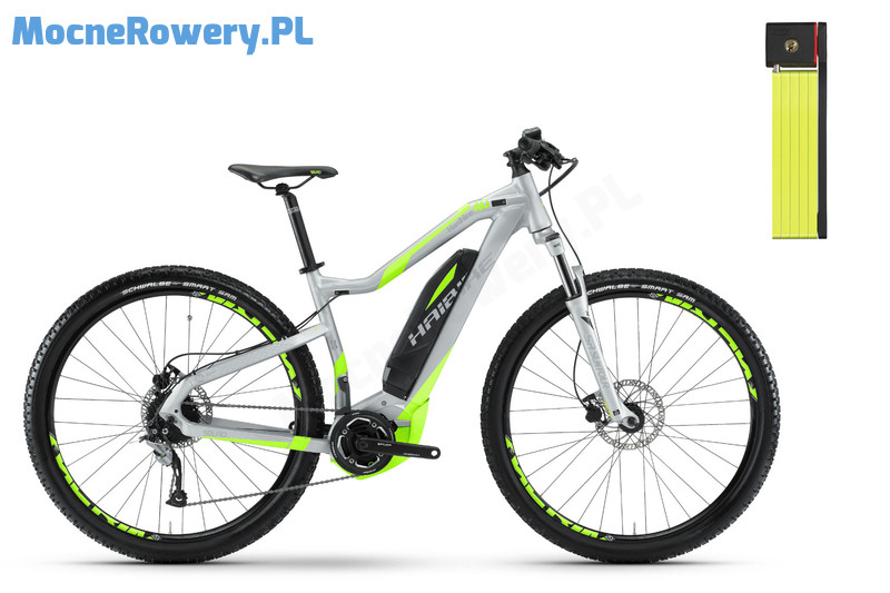Haibike SDURO HardNine 4.0 - górski rower elektryczny zapięcie abus ugrup u5700