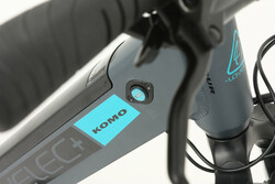 Rower elektryczny z akumulatorem wewnątrz ramy